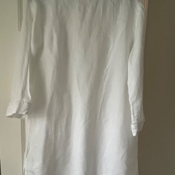NWOT Garnet Hill 100% linen white beach dress size small - Picture 4 of 7